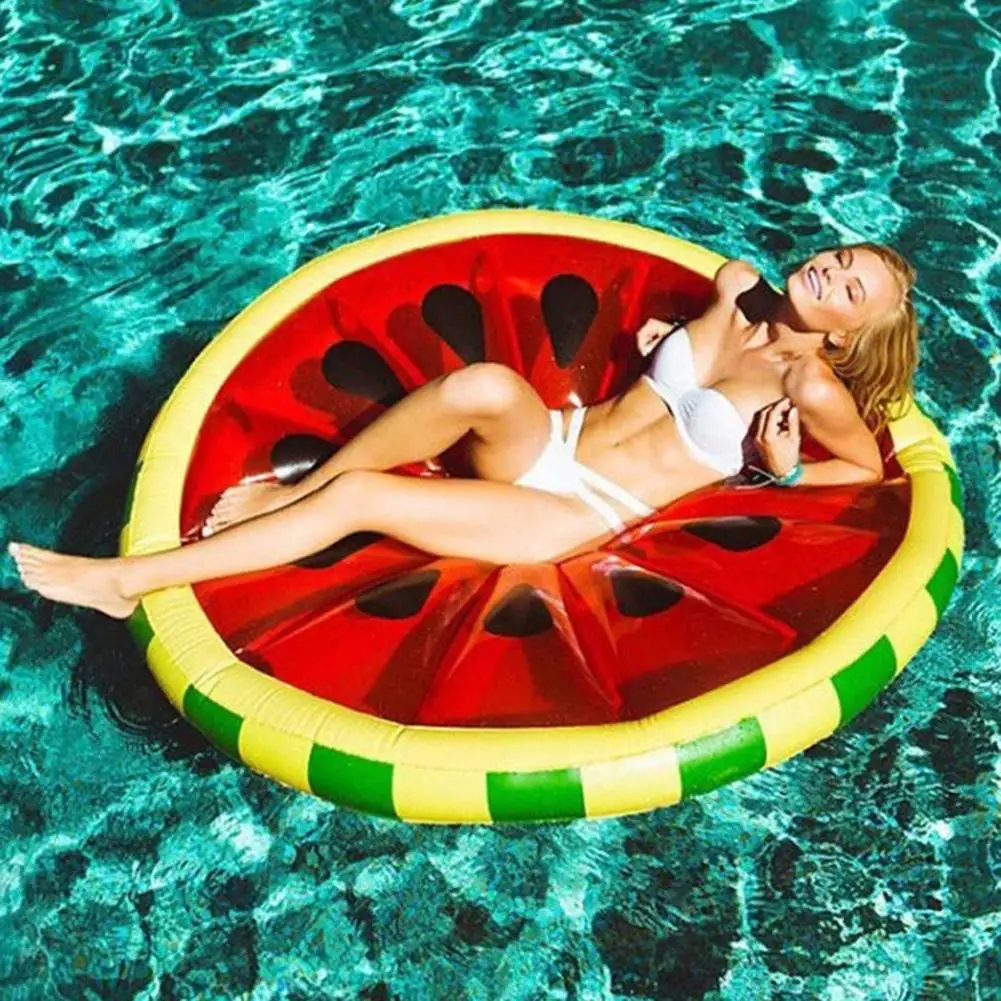Надувной большой круглый арбуз плавательный матрац надувные фрукты плавающая кровать вода игрушка для взрослых праздник