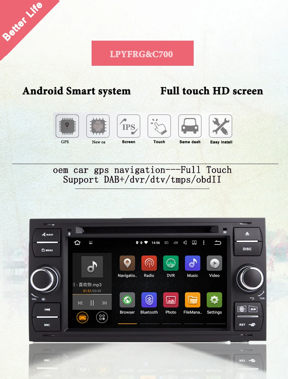 Clearance Android 9.0 Octa Core RAM 4G Car DVD GPS Radio stereo For Ford Mondeo S-max Focus C-MAX Galaxy Fiesta Form Fusion Connect PC 64G 2