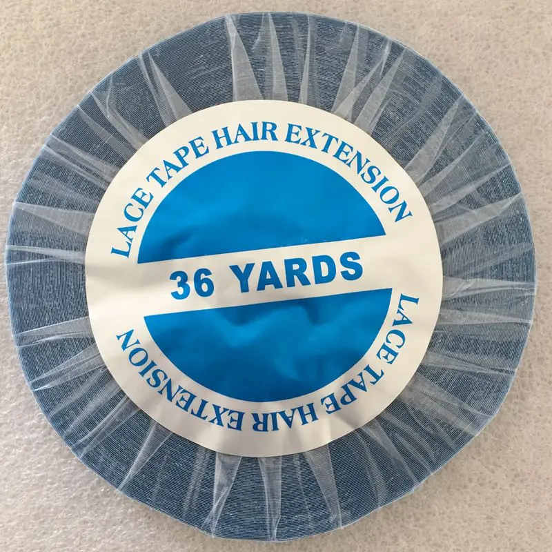 1 roll 36 yards Blue lace front tape hair extension adhesive tape skin weft tape 0.8/1.0/1.27 cm 1 roll 36 yards Blue lace front tape hair extension adhesive tape skin weft tape 0.8/1.0/1.27 cm