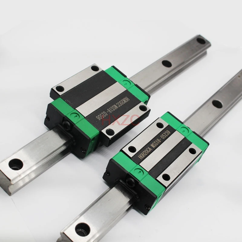 

2pc HGR20 HGH20 Square Linear Guide Rail ANY LENGTH+4pc Slide Block Carriages HGH20CA/flang HGW20CC CNC Router Engraving