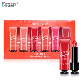 

6Pcs/Set Long-lasting Sweet Kiss Moisture Waterproof Lipstick 6 Colors 6g Makeup Brand HengFang #H9347A