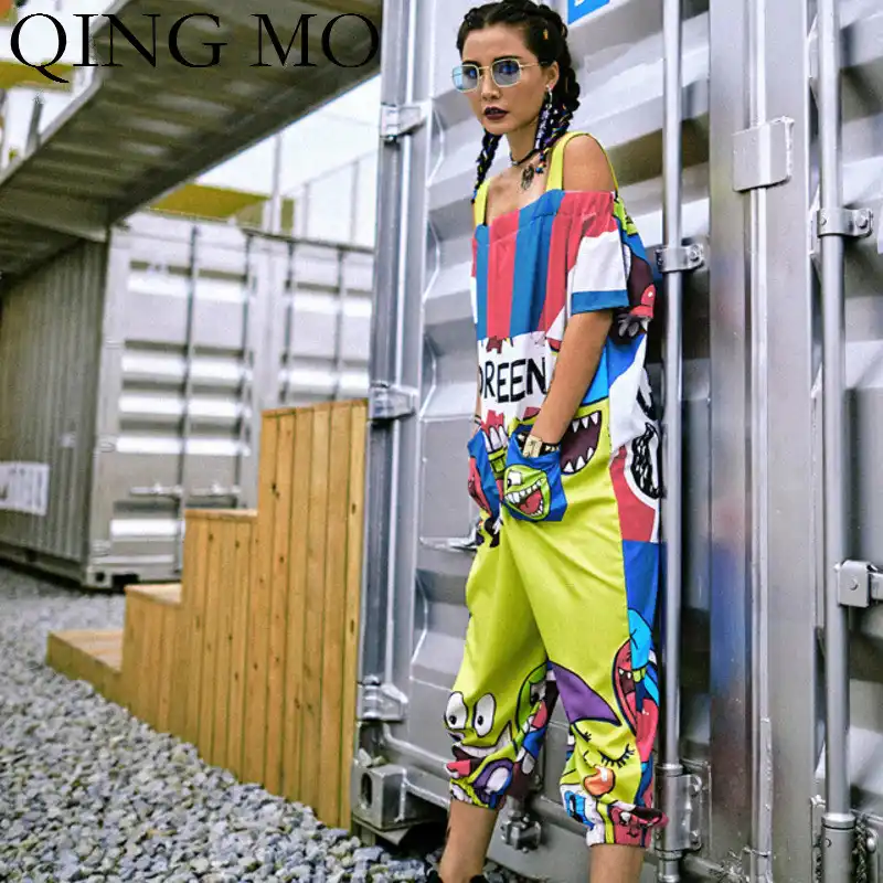 cartoon print jumpsuit