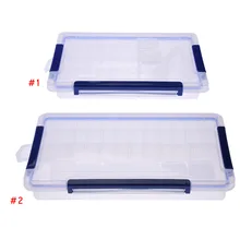 Съемный Прямоугольник прозрачный пластиковый контейнер корпус ювелирные изделия бусины средний или большой контейнер с отделениями для хранения