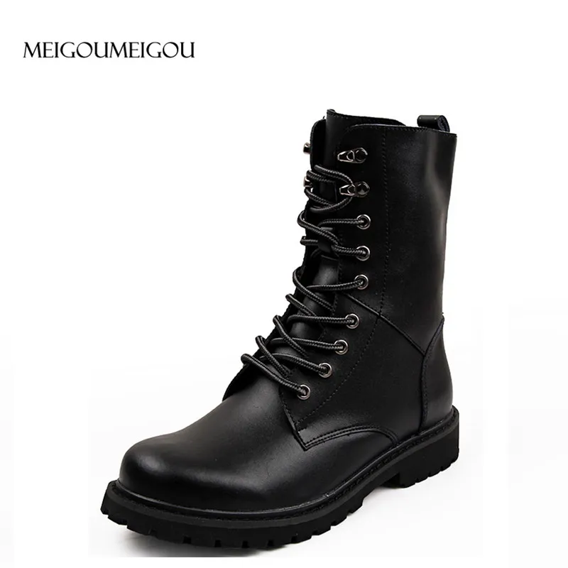 

Genuine Leather Boots Men Plus Size 48 Men Ankle Boots Durable Rubber Outsole Botas Hombre High Boots Fashion Men Casual Shoes