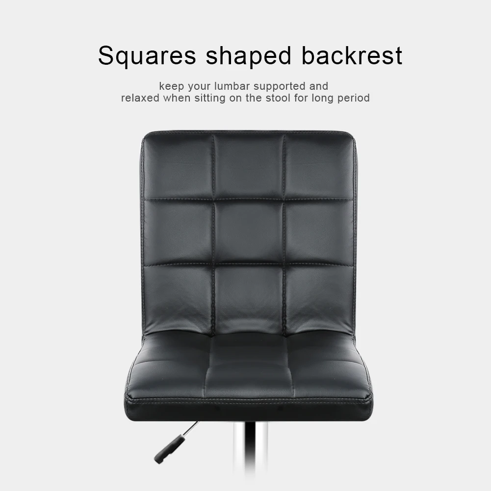 

2pcs Fashion Adjustable Gas Lift Bar Stools Bar Chairs Modern PU Leather Hollow Backrest Kitchen Home Bar Furniture Chair HWC