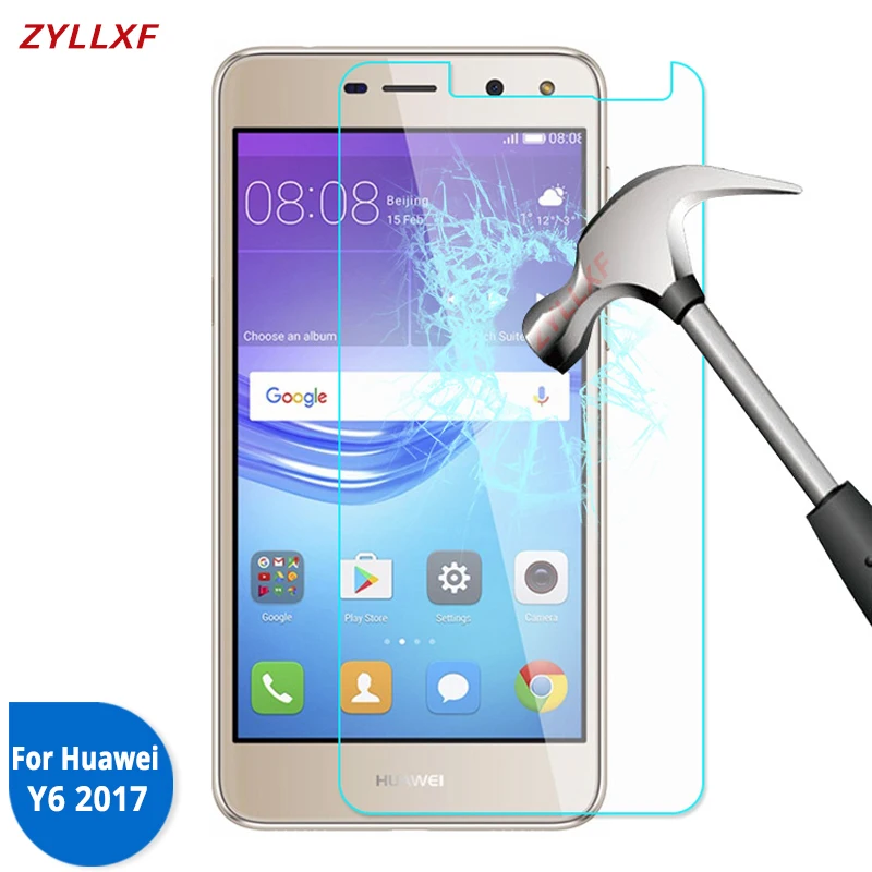 2PCS/Lot For Huawei Y6 2017 Tempered Glass 5 inch 9H 2.5D Premium Screen protector film Safety Film On MYA-L11 MYA-L41 | Мобильные