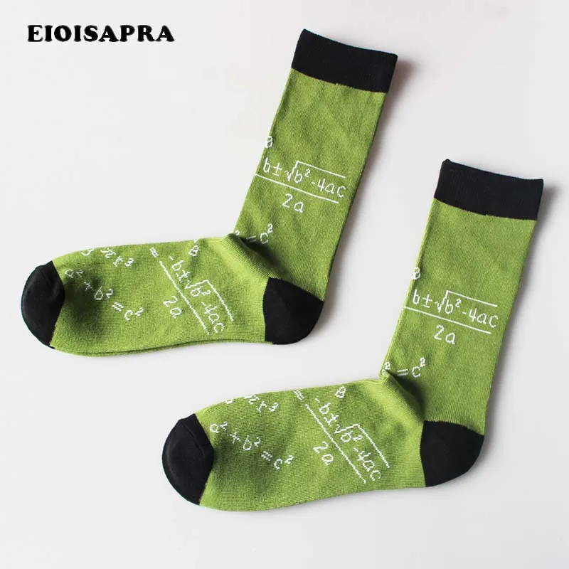 

[EIOISAPRA]New Product Digital Socks Men Absorb Sweat Breathable Casual Socks Funny Mathematics Meias Comfort Soft Calcetines
