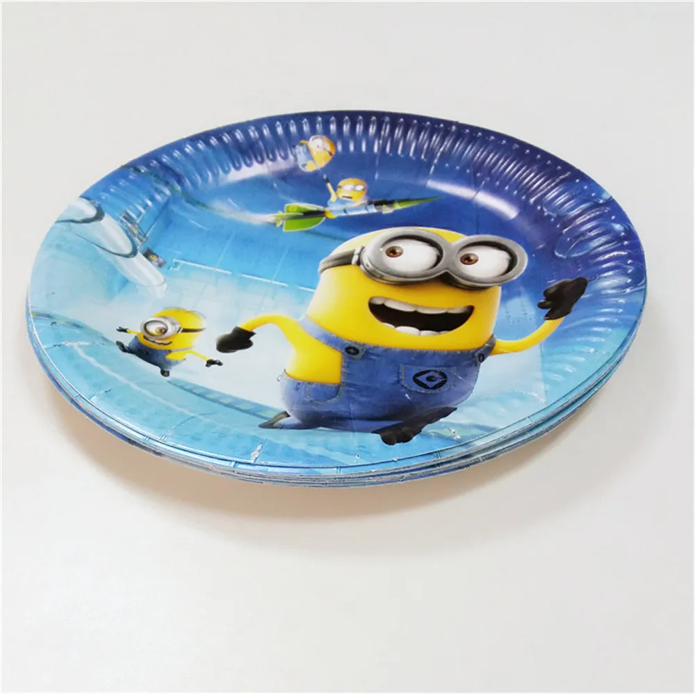

10pcs/lot 7Inch minions Theme Party Plates decoration minions party supplies for kids birthday