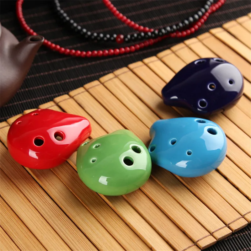 Children's Toy Ocarina Flute 6 Hole Soprano C Ceramic Flauta Ocarina of