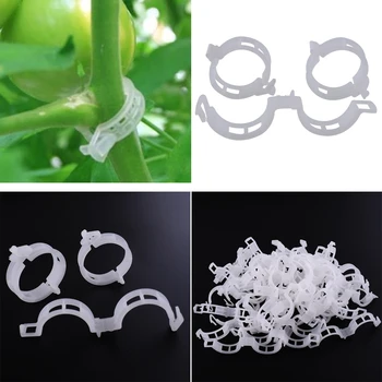 

2015*New 50Pcs Plant Support Clips Vine Garden Vegetables 23mm For types plants*Hanging UV 23mm Plastic
