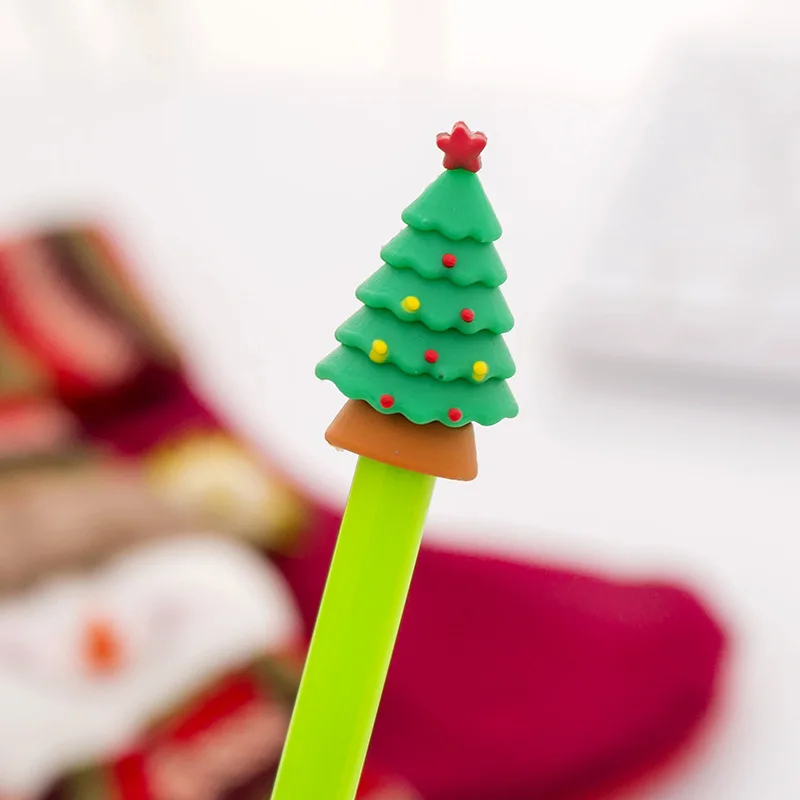 Милые 0,5 мм черные чернила, Рождественская олень, гелевая ручка для детей, школьные канцелярские принадлежности,, милые ручки, рекламный подарок - Цвет: 1