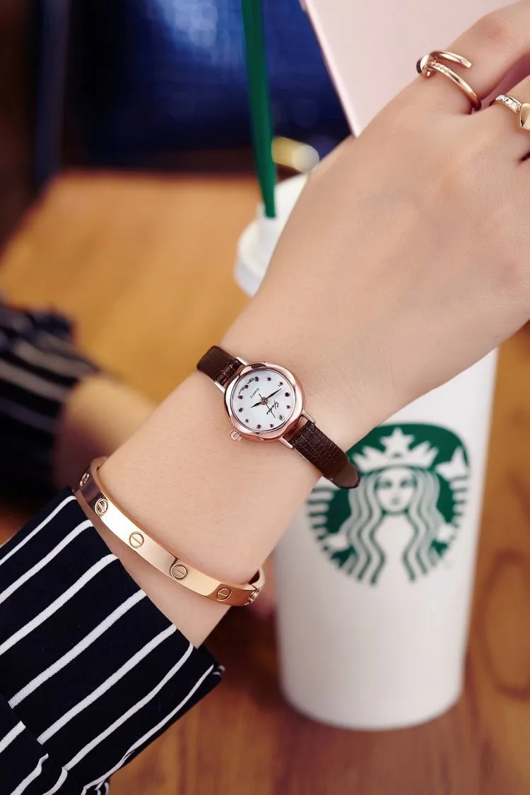 Новинка, женские часы с браслетом, роскошные брендовые кварцевые часы из искусственной кожи для женщин, повседневные наручные часы под платье, женские часы