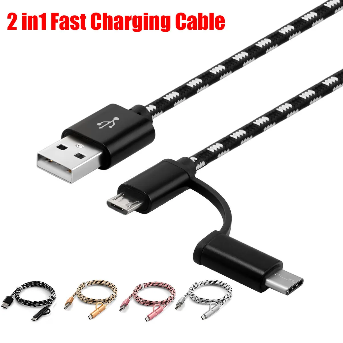 2018 newest best selling fashion Colorful Cable Round Magnetic Charge Cable For Type-CMicro USB Android for phone