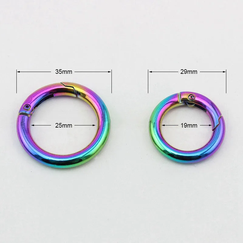 4pcs-Colorful-Spring-O-Ring-Rainbow-Keyring-Round-Carabiner-Snap-Clip-Trigger-metal-bag-Buckle-O (3)