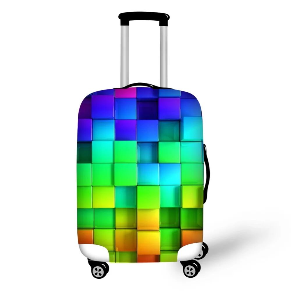 Rainbow Print Travel Accessories Suitcase Protective Covers 18-32 Inch Elastic Luggage Dust Cover Case Stretchable