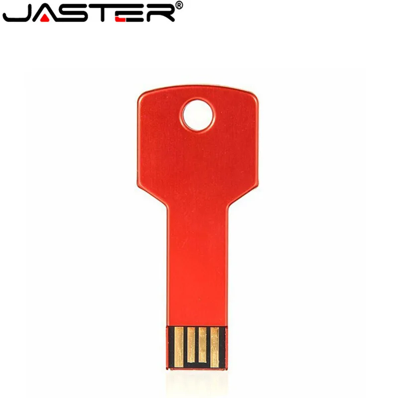 JASTER USB флеш-накопитель с логотипом на заказ, 4 ГБ, 8 ГБ, 16 ГБ, 32 ГБ, 64 ГБ, металлический флеш-накопитель, карта памяти, форма ключа