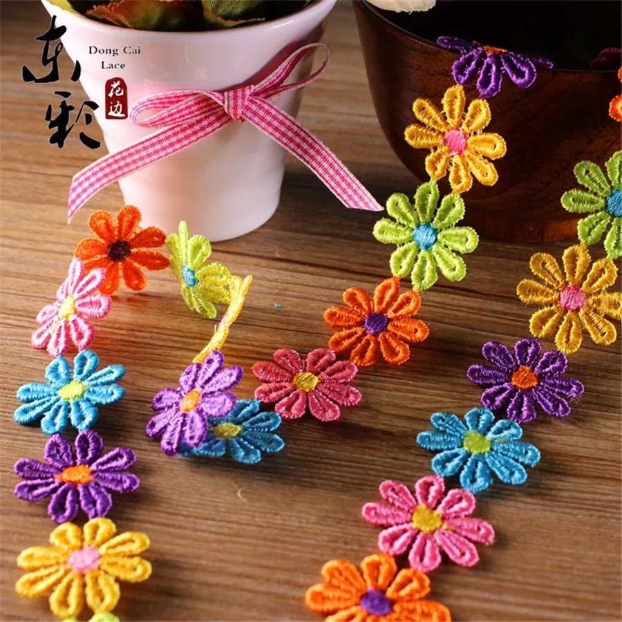 Кружевная лента с вышивкой 6 цветов 15 ярдов * 2 5 см|clothes accessories|lace ribbonembroidery lace ribbon |