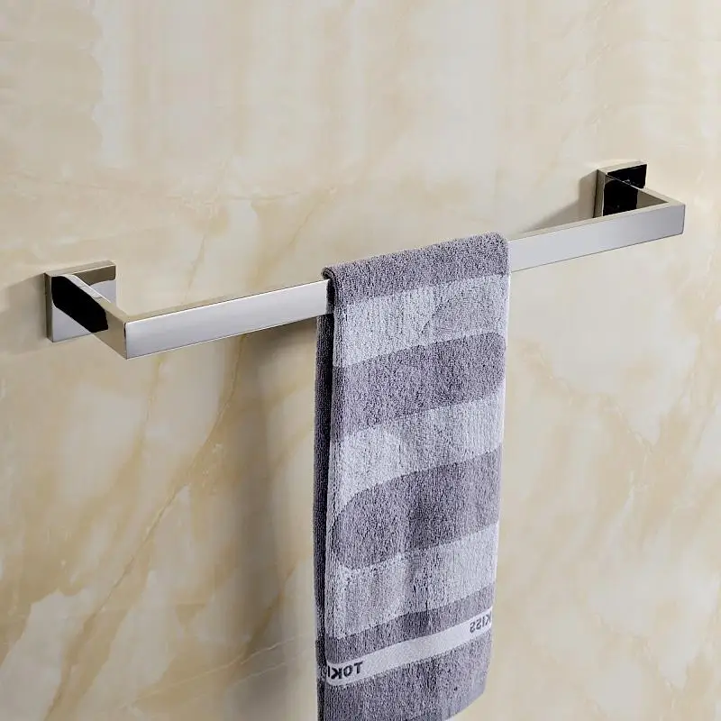 SUS 304 нержавеющая сталь настенный набор аксессуаров для ванной комнаты гладкая яркая поверхность хромированная сталь набор аксессуаров для ванной комнаты - Цвет: Towel Bar