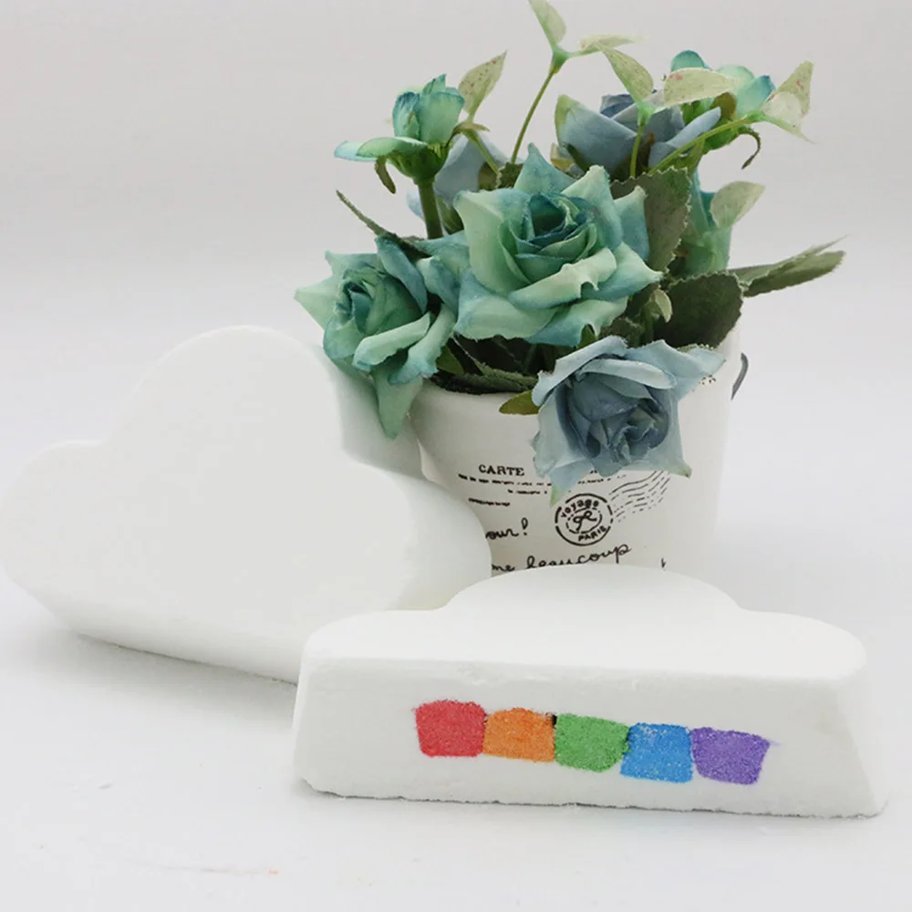 170g Rainbow Cloud Bath Bomb Float on Water Release Vivid Rainbow Color Floating Bath Salt Bath 1 170g Rainbow Cloud Bath Bomb Float on Water Release Vivid Rainbow Color Floating Bath Salt Bath 5