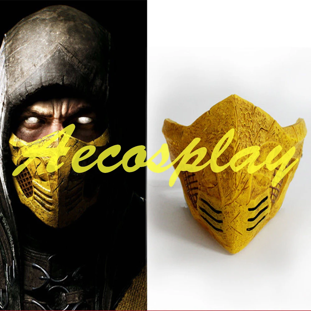 Mortal Kombat X Маска Косплей Скорпион Хэллоуин костюм маска Хэллоуин|mask scorpion|halloween costumes