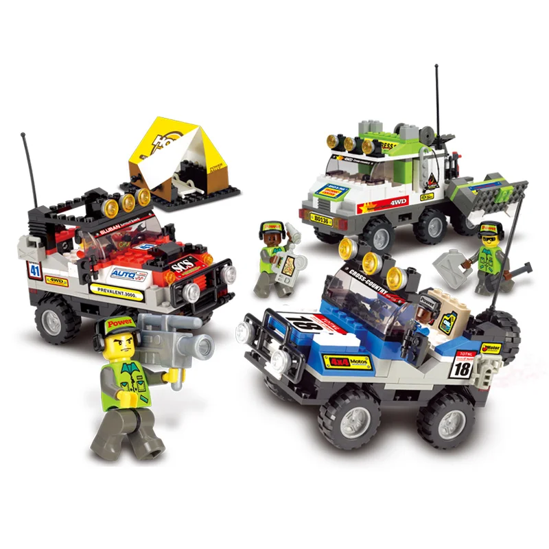 

S Model Compatible with B0138 565pcs Jungle SUV Racing Models Building Kits Blocks Toys Hobby Hobbies For Boys Girls