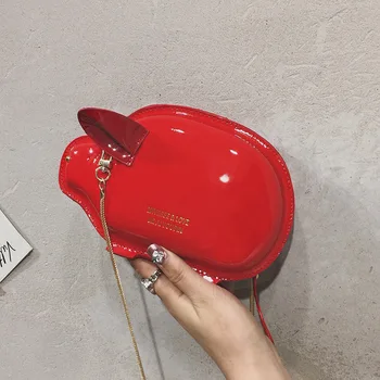 

Cute Chain Shoulder Messenger Bag Funny Pig Crossbody Bag Brand Bags Women Leather Party Evening Bag Clutch Purse