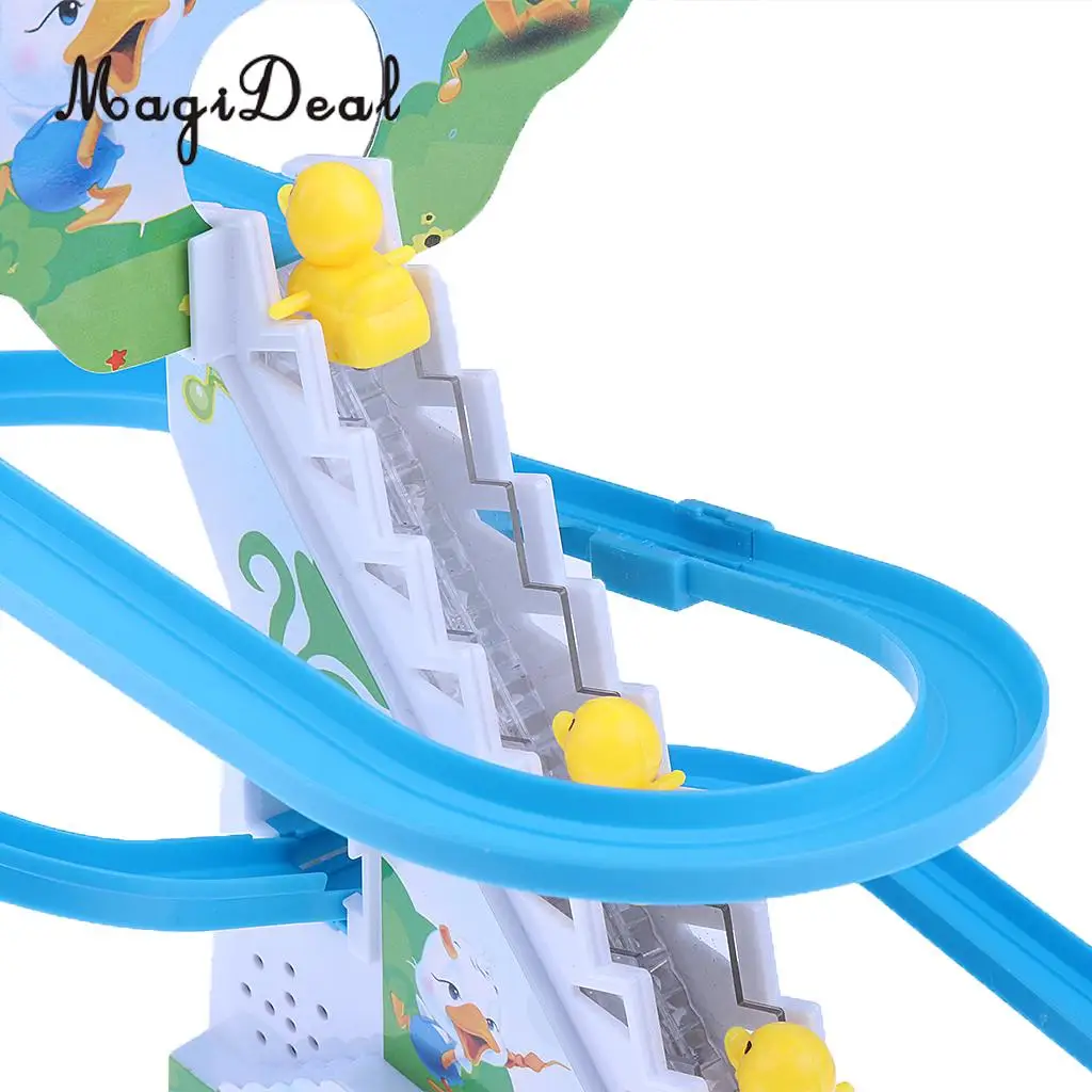 Playful Educational Penguin Slide Race Set Improved Version Playset with Flashing Lights Music Electric Climb Stairs Track Toys
