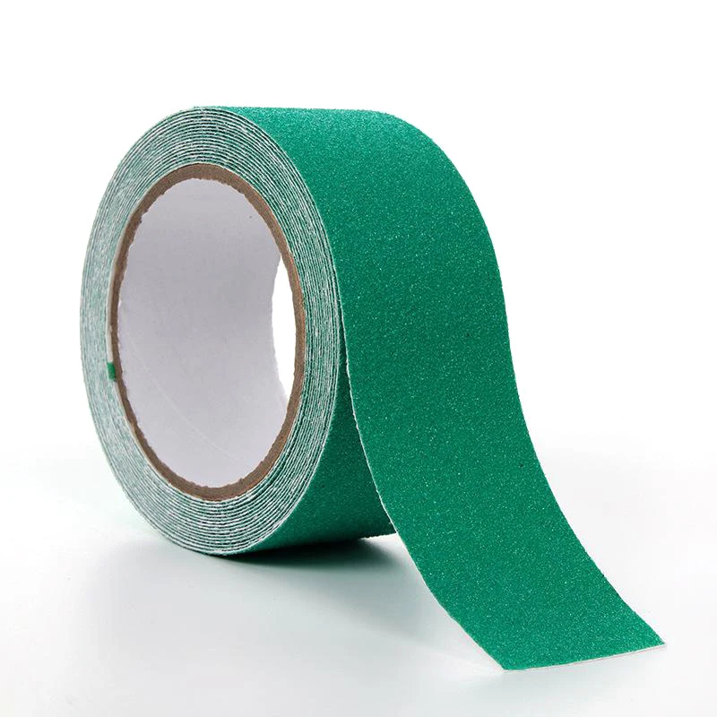 5m*5cm Safety Strong Adhesive Anti-slip Tape Non Skid Safe Grit Tape Grip Sticker PVC Warning Tape Used for Stairs Floor - Цвет: green