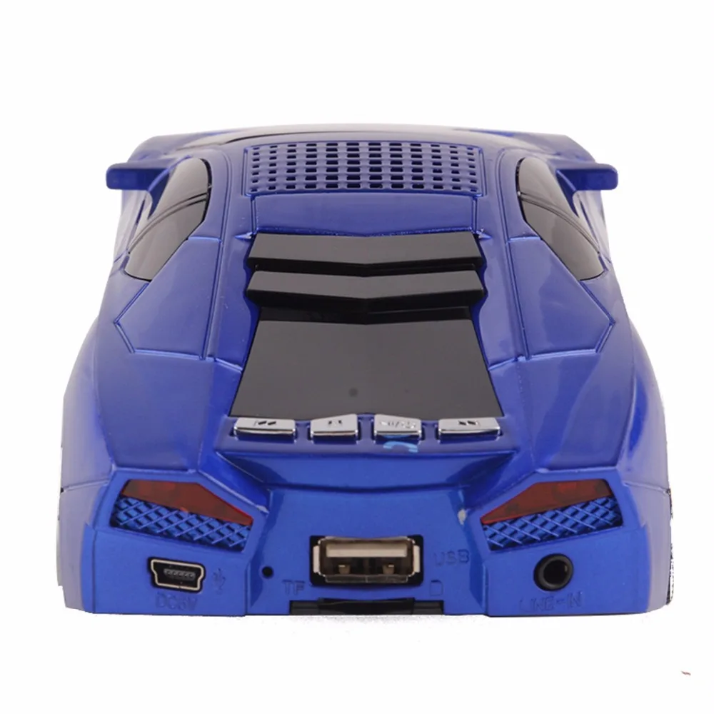 Портативная модель мини-автомобиля, колонки с fm-радио, автомобильная форма, поддержка USB, TF карта, стерео MP3 музыкальный плеер, бас, подарок для детей, звуковая коробка