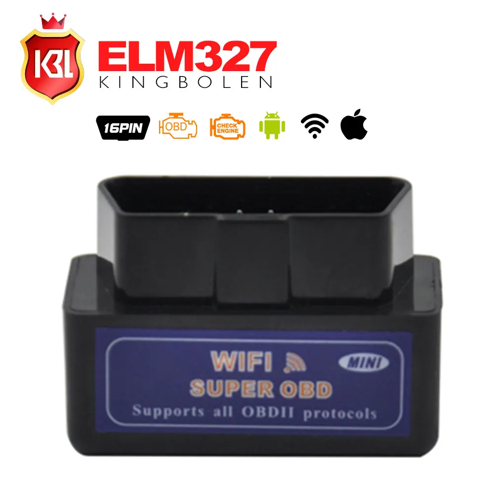 Синий Мини WiFi ELM327 OBD2 автомобильный автоматический диагностический инструмент для сканирования Mini ELM 327 Wifi для iPhone для iPad для iPod/Android