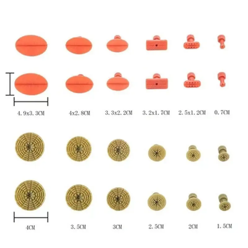 24 шт. PDR Тяговая вкладки PDR Инструменты Paintless Дент Ремонт Инструменты Дент удаления Дент Съемник вкладки Дент Lifter PDR Toolkit