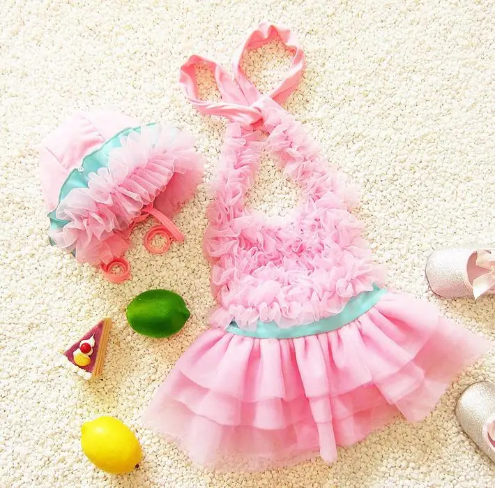Bosudhsou/H-13; одежда для детей; бикини для маленьких девочек; купальник для малышей; детское бикини с цветочным принтом; купальный костюм для малышей - Цвет: Розовый
