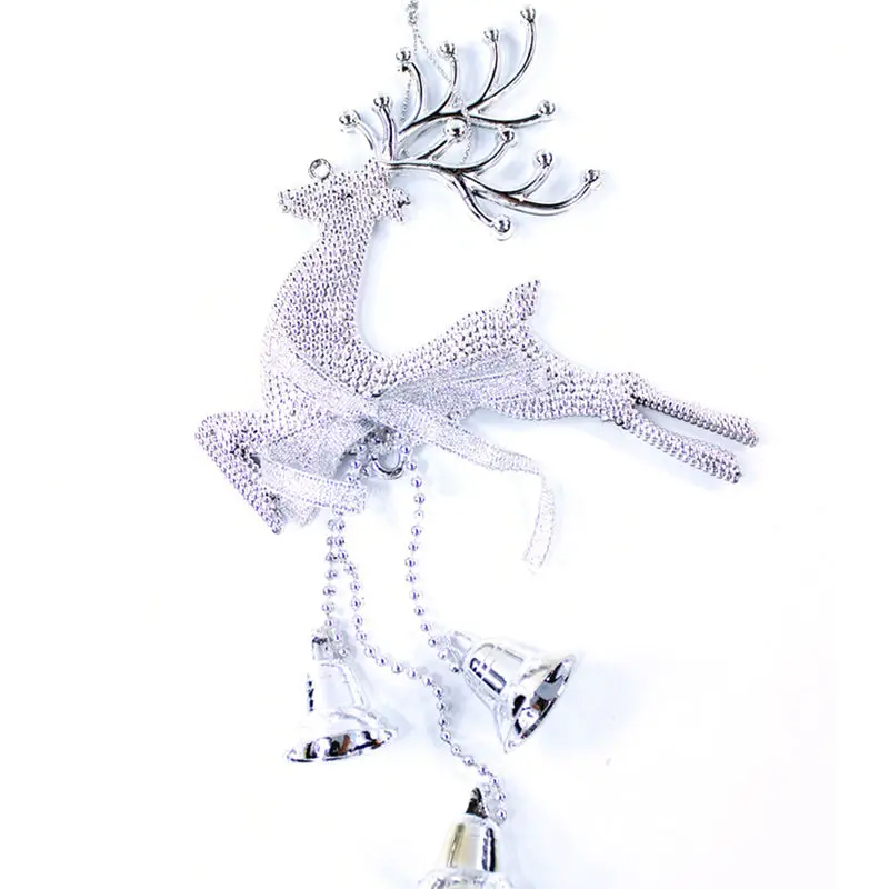 Рождественская безделушка олень Рождественский олень с колокольчиком дом Рождественская елка орнамент олень висячая труба