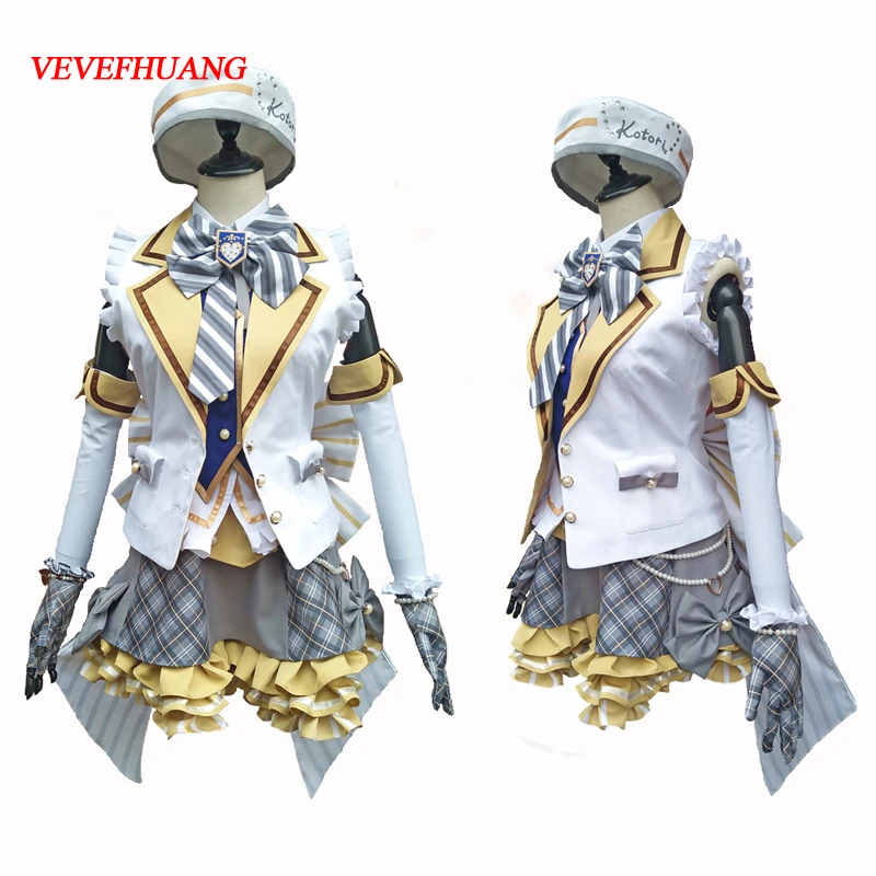 VEVEFUANG Kotori косплей любовь живая школа идол проект синее платье lovelive пробуждение