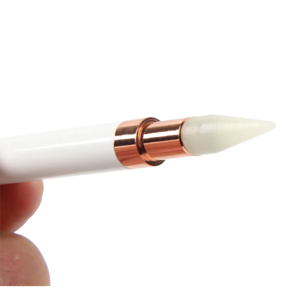 Angnya 1 шт. Роскошные мелок для ногтей дрель карандаш DIY бриллиант ручка Силиконовая двойная точечная ручка-аппликатор DIY точечные сверлильные инструменты A152