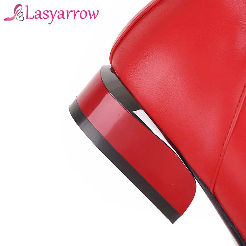 Женские ботильоны на шнуровке Lasyarrow черные красные свадебные ботинки низком