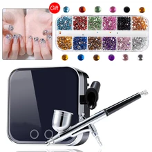 0,3 мм 7CC набор аэрографа, компрессор, портативная сенсорная машина, Воздушная кисть, для использования в татуировках, инструмент для нанесения краски на тело, инструмент для дизайна ногтей, пистолет-распылитель набор