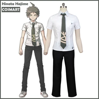 

[STOCK]Anime Danganronpa figure Hinata Hajime School Uniform Shirt+Tie+Pants Halloween Cosplay costumes for Adult NEW free ship