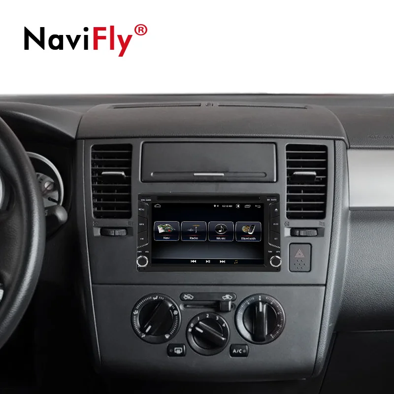 Flash Deal NaviFly 2Din Universal Android 8.1 Car GPS RDS Cassete for Nissan Toyota Peugeot KIA Car radio bluetooth ipod 4G wifi DVR camera 5