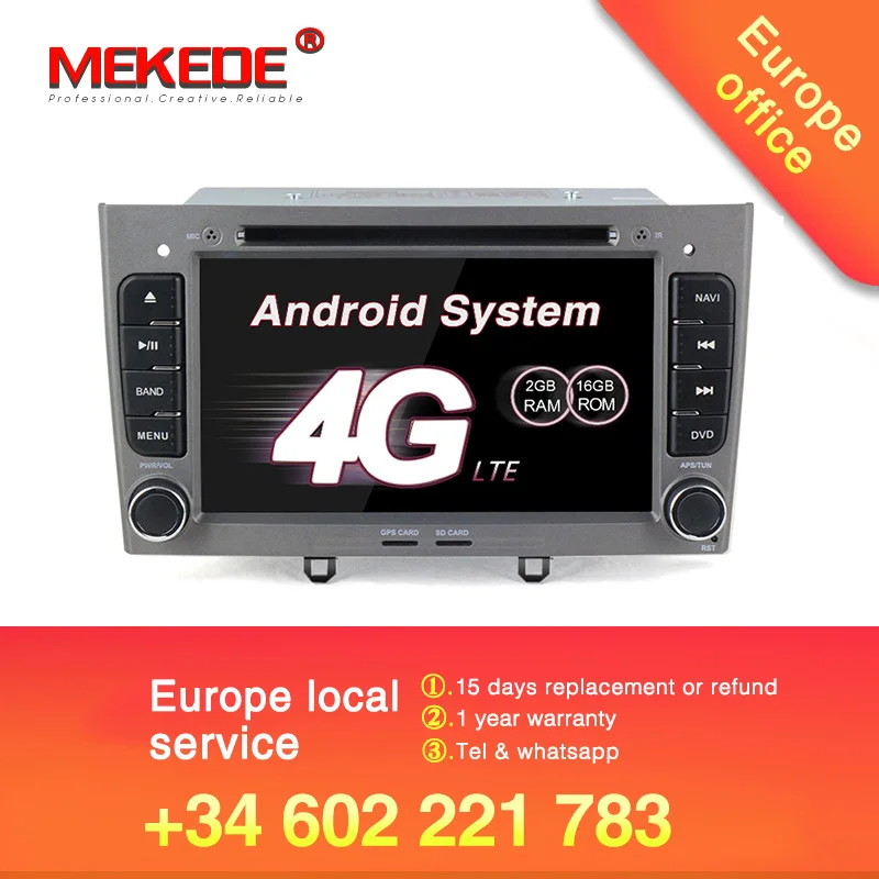 

MEKEDE free shipping car multimedia player for Peugeot 308 408 HD screen 1024*600 screen Quad-Core Android7.1 System 8G map card