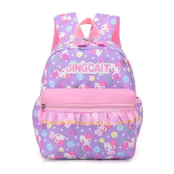 

New Fashion Lace children Backpacks for Kindergarten Girls nylon orthopedics school backpack Cartoon kids school bag mochila