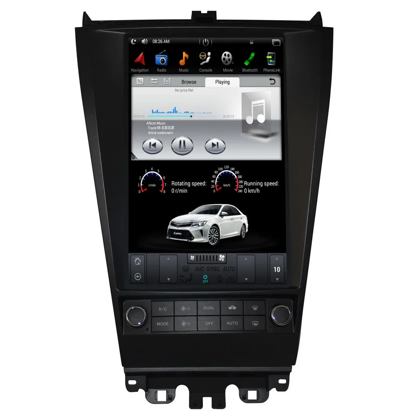 12," Тесла Стиль Android 7,1 игрок автомобиля gps навигации для Honda Accord 2003 2004 2005 2006 2007 с радио BT USB стерео