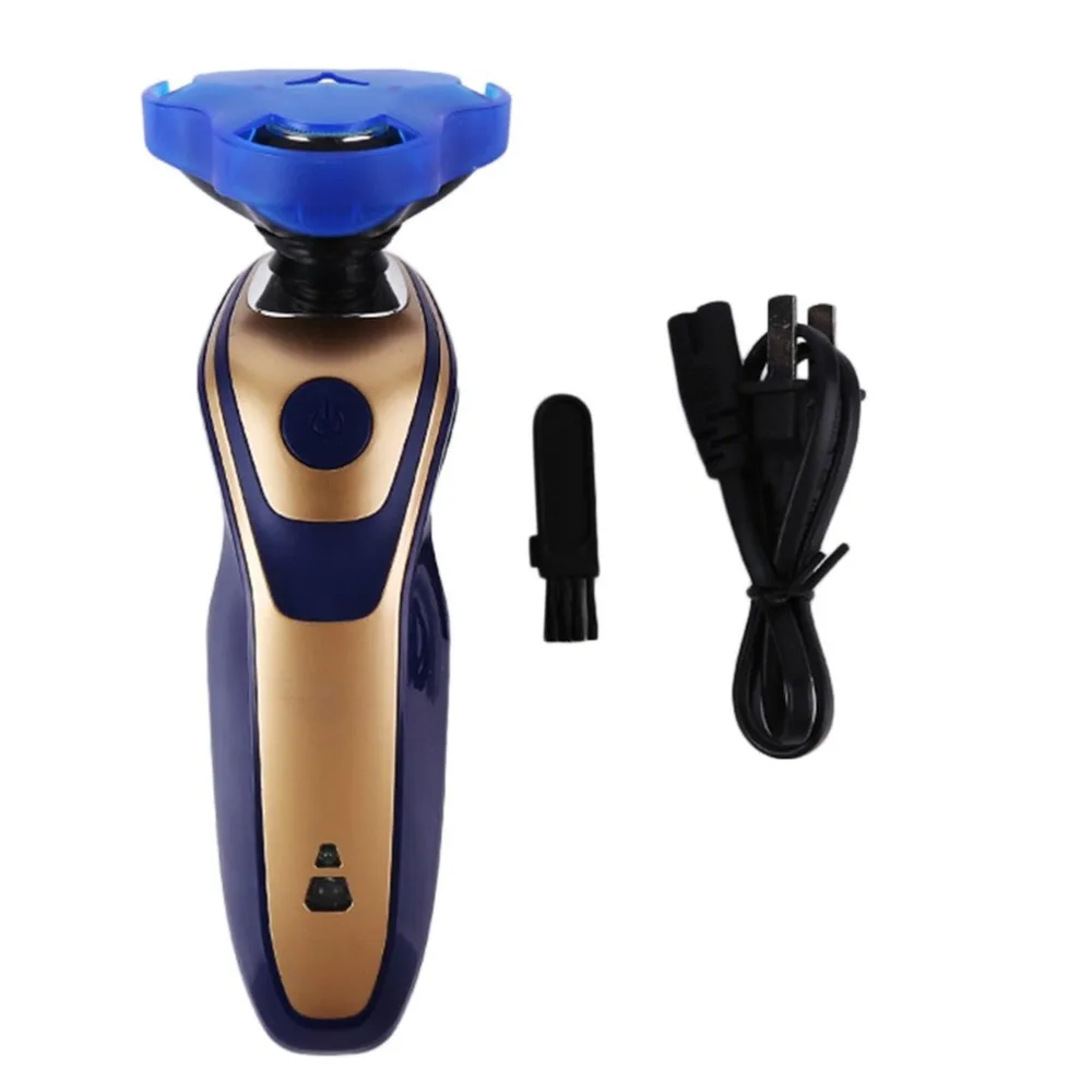 

3-in-1 Men Shaver Triple Blades Shaving Machine Rechargeable 3D Floating Razor Washable Electric Beard Trimmer with Flashlight