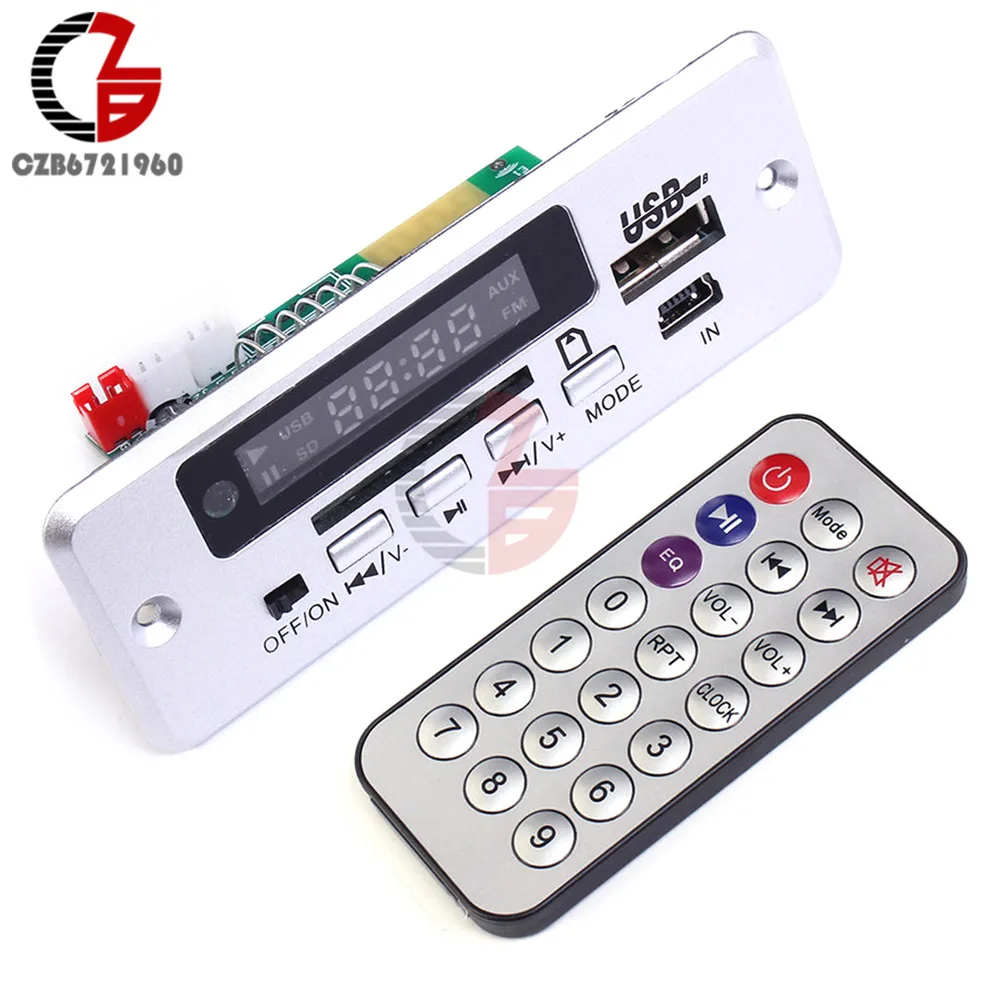 

New Mini 5V MP3 Decoder Board Bluetooth Call Decoding Module MP3 WAV U-Disk & TF Card USB with 2*3W Amplifier Remote Controller