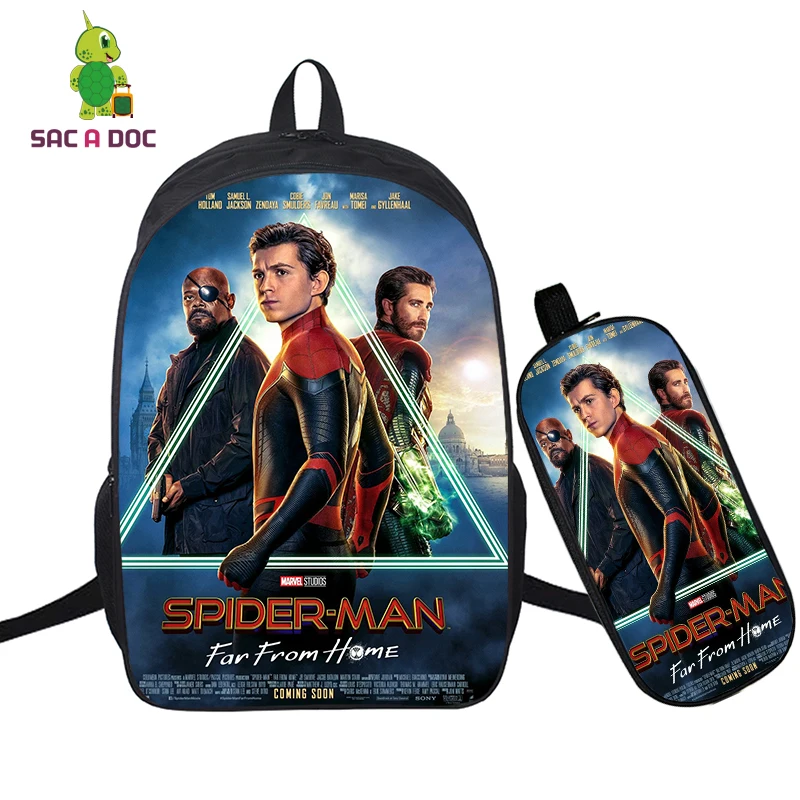 

Spider Man Far From Home Men's Backpack Teenagers Girls Boys Laptop Backpack Children School Bags Travel Bagpack with Pen Bags