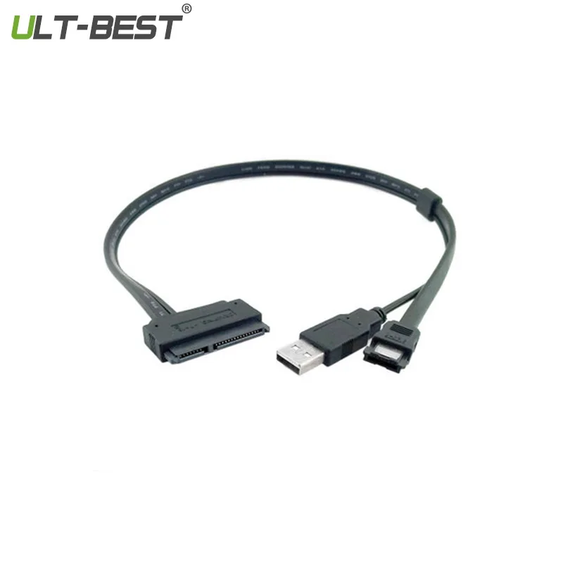 Ult лучший eSATA USB кабель жесткого диска диск SATA 22pin для данных с питанием от адаптер 2