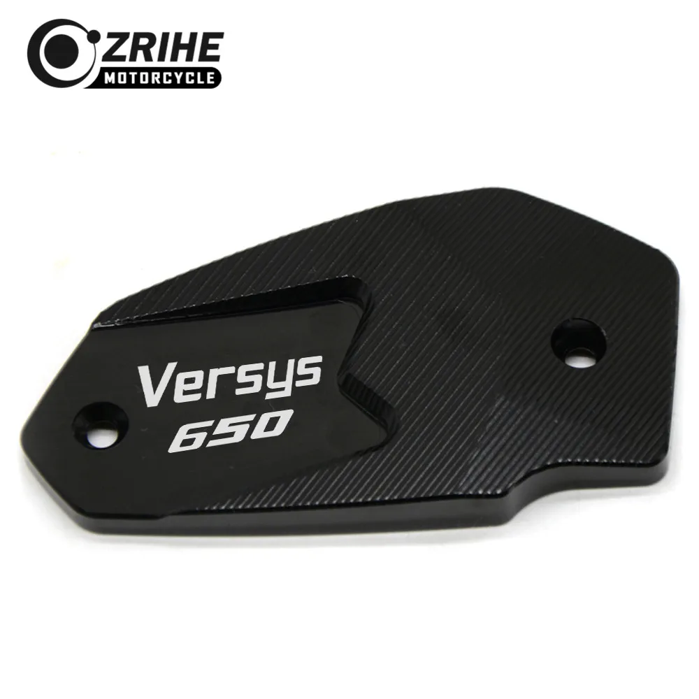 LOGO(VERSYS650) Motorcycle CNC Brake Fluid Reservoir Cap cover For kawasaki VERSYS 650 2017 650cc VERSYS650 2008-2016