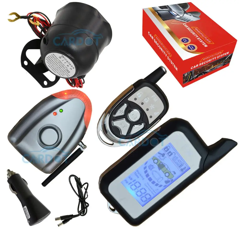 DIY wireless LCD car alarm with shock sensor alarm trigger airpressure