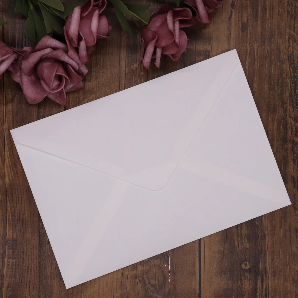  10pcs/pack Wedding Invitation Card Envelope for Wedding Party Celebration Birthday V Shape Design G - 33010449099
