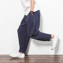 M~ 5XL New2018 Мужская одежда Pust размер в китайском стиле повседневные штаны свободные удобные штаны шаровары с крестами белье Штаны